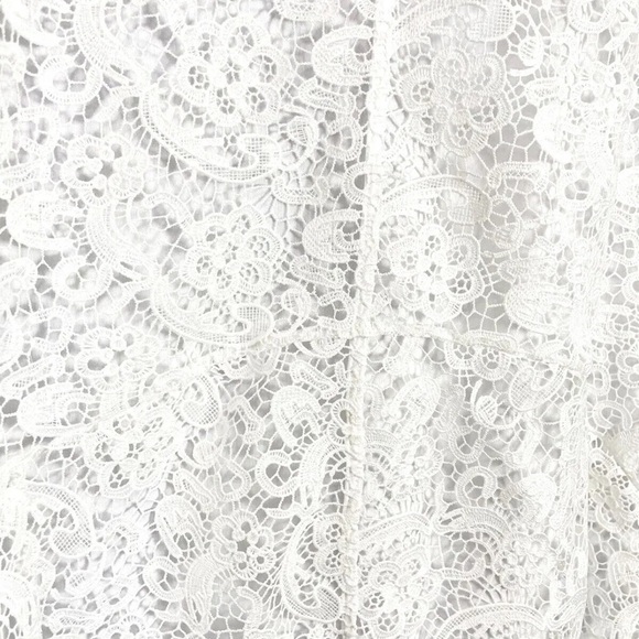 NWT SOFT SURROUNDINGS sz 4 White Madelyn Lace Dress Sleeveless Asymmetrical Hem - Picture 3 of 9